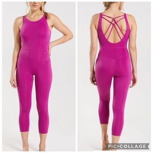 Gymshark Studio 7/8 All In One Jumpsuit Dragon Pink